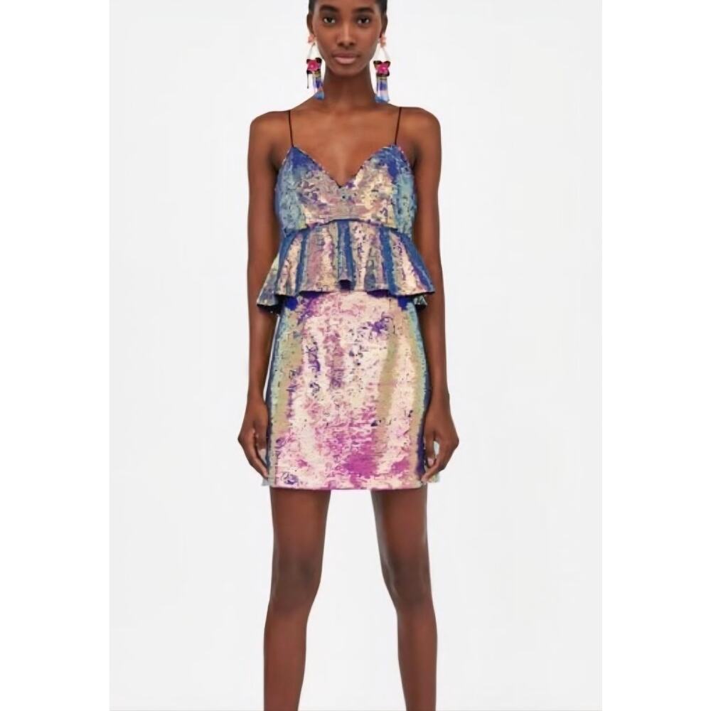 Do+ Be Multicolored Sequin Mini Dress Sz M
